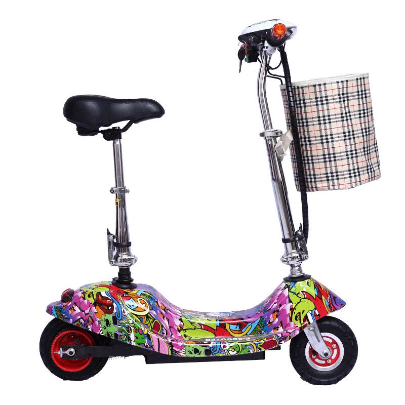 Folding ladies mini electric car dolphin electric scooter electric bicycle small electric car adult scooter