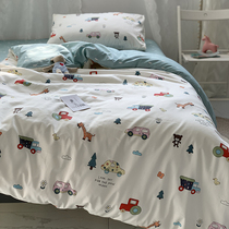 Class A formaldehyde-free quilt cover single cotton cotton children cartoon 120 × 150 kindergarten baby cute quilt cover