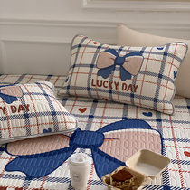 ins Klein blue butterfly knot ice silk mat three sets summer air conditioning room latex soft mat machine washable