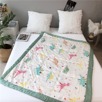 Children 60 days silk summer cool air conditioning by cartoon dinosaur baby kindergarten nap 120 × 150 Summer Soft