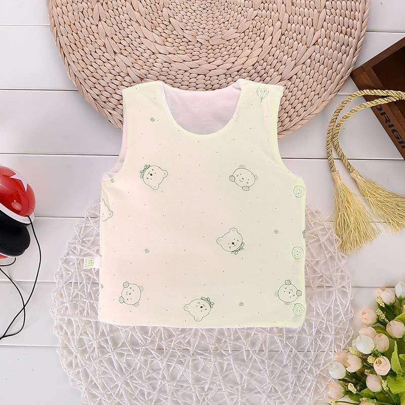 夹 vest vest xuân và thu đông sơ sinh ấm áp áo bông dày 0-1 tuổi áo trẻ em
