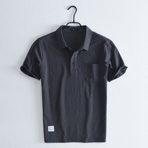 Mingshi wind tide brand polo shirt mens short-sleeved T-shirt summer thin lapel casual loose cotton mens paul shirt