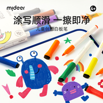 Milu color whiteboard pen childrens non-toxic large-capacity magnetic blackboard pen erasable baby watercolor pen floating pen