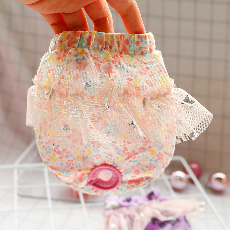 Dog Menstrual Pants Pet Teddy Cat Floral Menstrual Pants Anti-Harassment Aunt Golden Fur Hygiene Safety Underwear