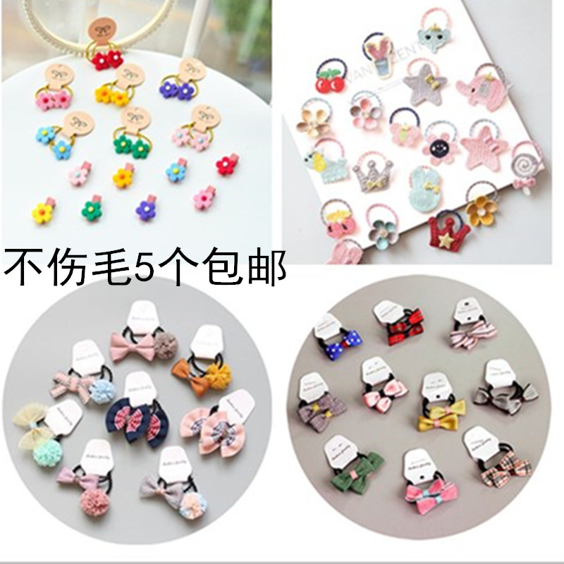 5 pairs of pets do not hurt fur dog head rope Teddy rubber band hair ring head flower Yorkshire Marzis rubber band