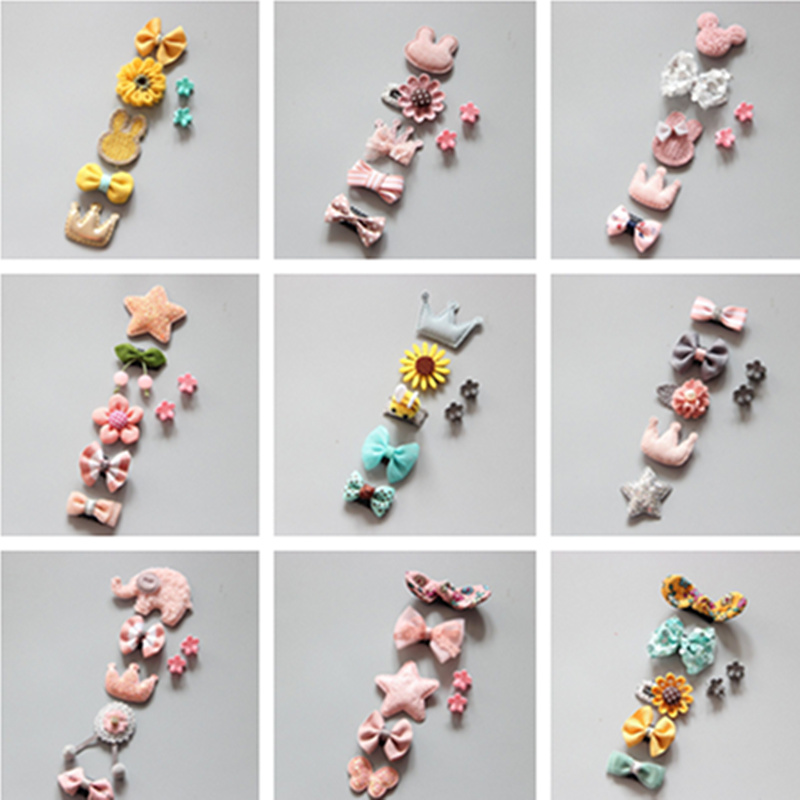 7pcs Dog Hair Clip Set Teddy Yorkshire Marzith Clip Princess Pet BB Clip Cat Cat Jewelry