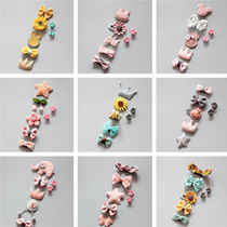 7 Pieces Pooch Hair Clip Suit Teddy Yoke Summer Malzisclip Princess Pet BB Clip Kitty Ornament