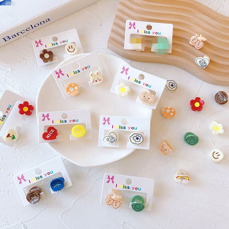 2 Loaded Pets Hairpin Clips Korean Version Candy Color Dogs Mini Grip Cute Cartoon Joker Summer Head Accessories Teddy Clips