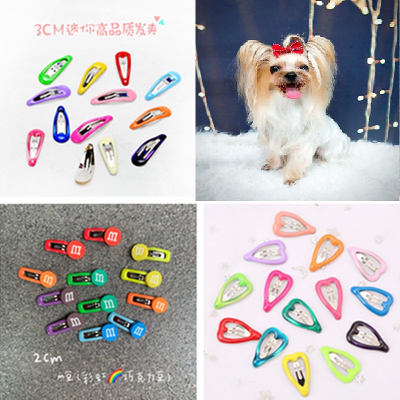 10pcs Pet BB Candy Candy Colored Dog Clip Teddy Yorkshire Marzith Shredded Hair Accessories