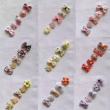 5 -peece Pet Clip Dog BB плюшевые аксессуары для волос кошачья голова цветы, летний клип Bomei Jewelry Card