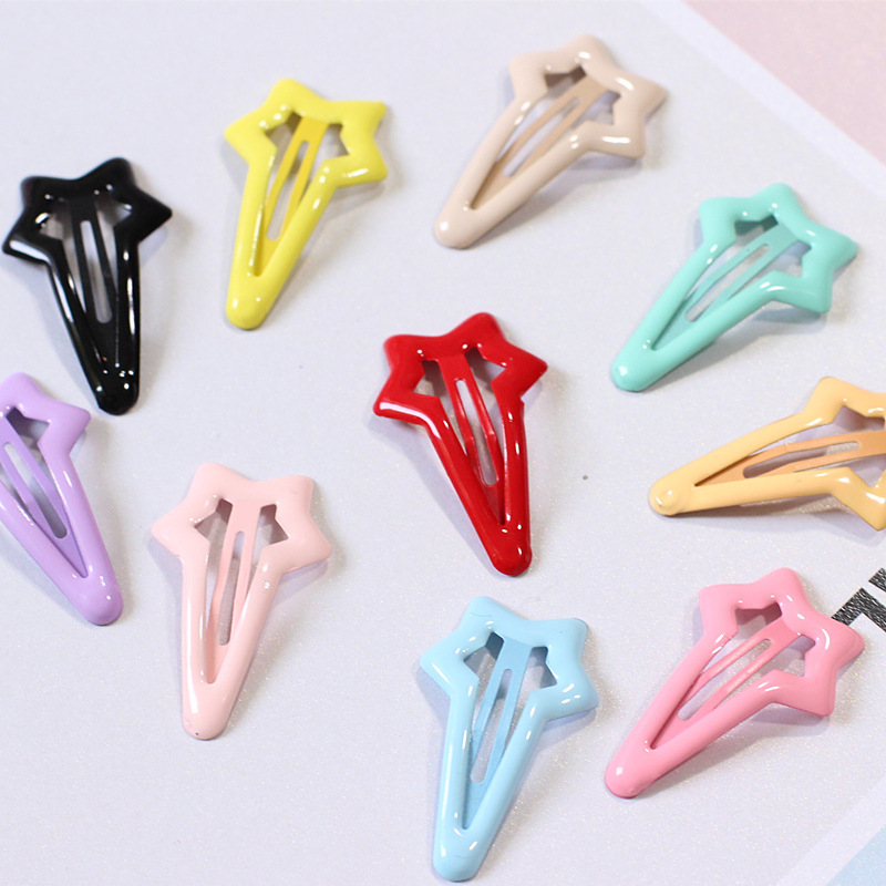 New pet dog hairpin small fresh and cute five-pointed star Teddy accessories dog headdress candy color BB clip