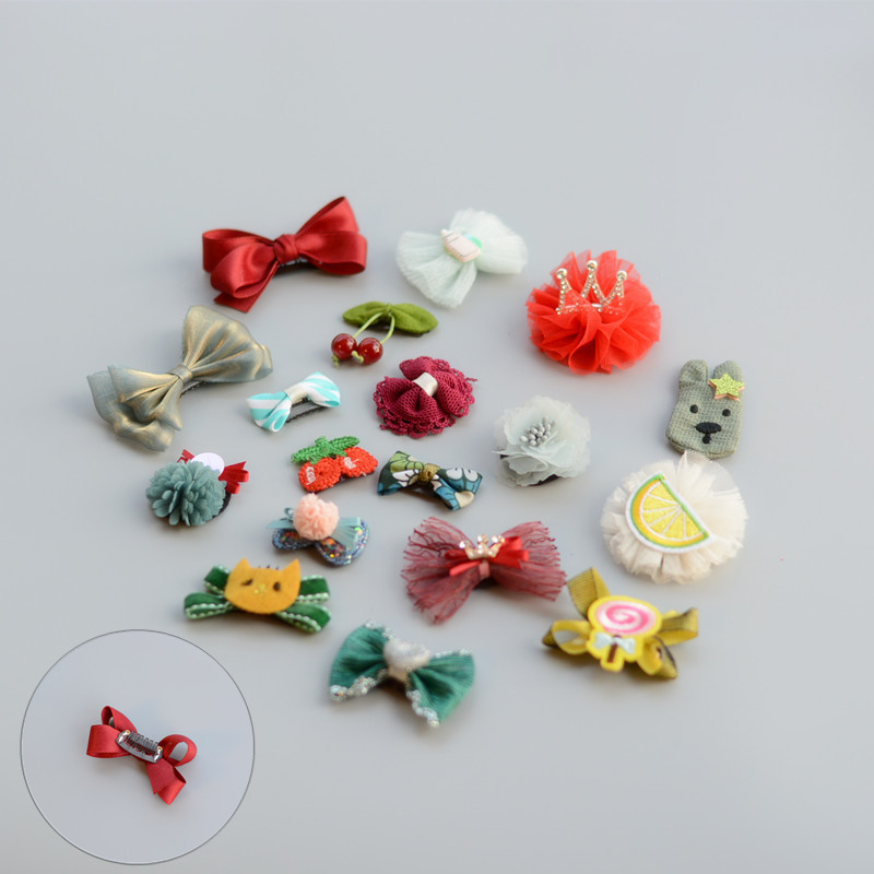 Dog headwear Yorkshire bow hair accessories pet teddy bear hairpin cat accessories head flower hair clip