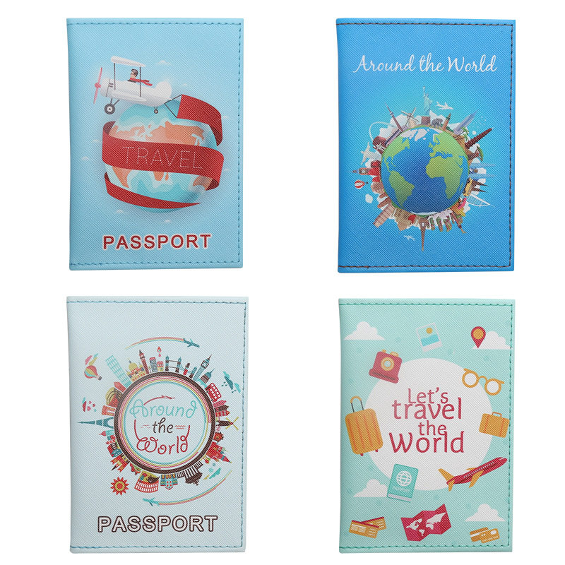 Global Travel Passport Protection Cover Passport Documents Include Waterproof Cortex Passport Bag Tide Line in Wind