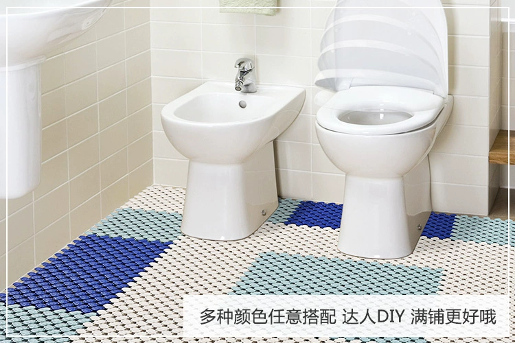 Mosaic thảm sàn phòng tắm chống trượt phòng tắm mat tắm kỵ nước không thấm pvc nhựa không thấm nước mat mat toilet - Thảm sàn thảm nhựa chống trơn