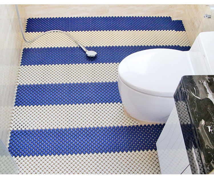 Mosaic thảm sàn phòng tắm chống trượt phòng tắm mat tắm kỵ nước không thấm pvc nhựa không thấm nước mat mat toilet - Thảm sàn thảm xốp cho be 60x60