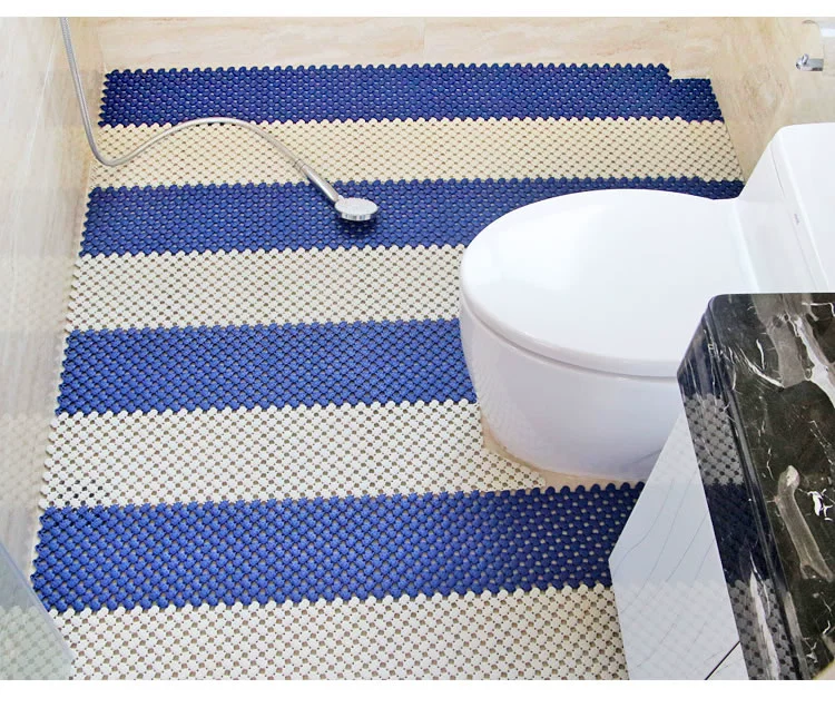 Mosaic thảm sàn phòng tắm chống trượt phòng tắm mat tắm kỵ nước không thấm pvc nhựa không thấm nước mat mat toilet - Thảm sàn thảm nhựa chống trơn