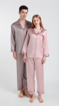Suzhou Silk 22 Mmi Weighs Real Silk Sleeping Clothes 100% Mulberry Silk Lovers Two Sets Long Sleeves 2021 Autumn Winter New