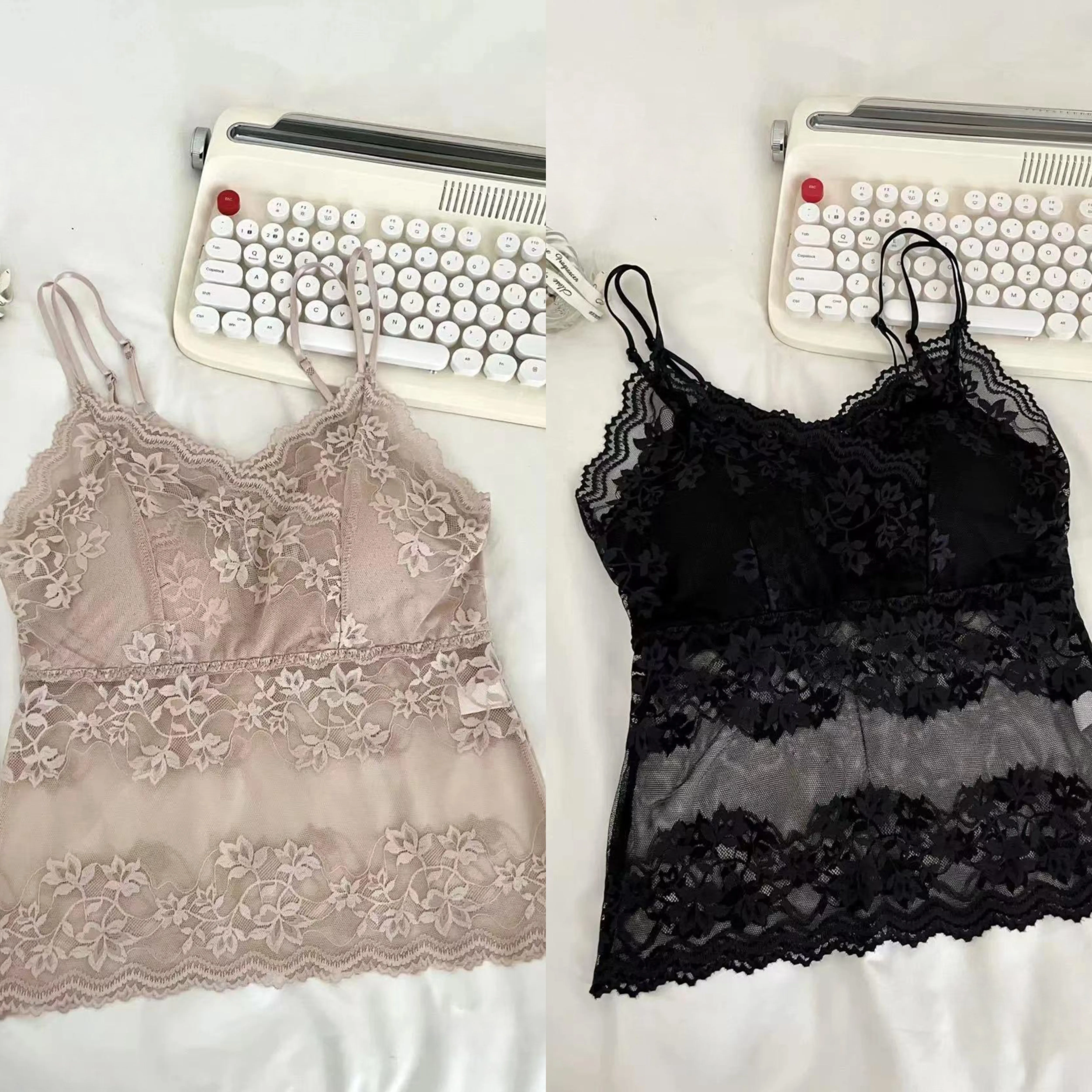 Летний гипюр топ на лямках, топ с чашечками, тонкая защитная underwear, бюстгальтер-топ, топ-бюстгальтер