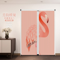 Trackless Folding Door Sepp Doors Invisible Pushed Ramen Kitchen Toilet Closets Living Room Bedroom Honeycomb telescopic mobile door