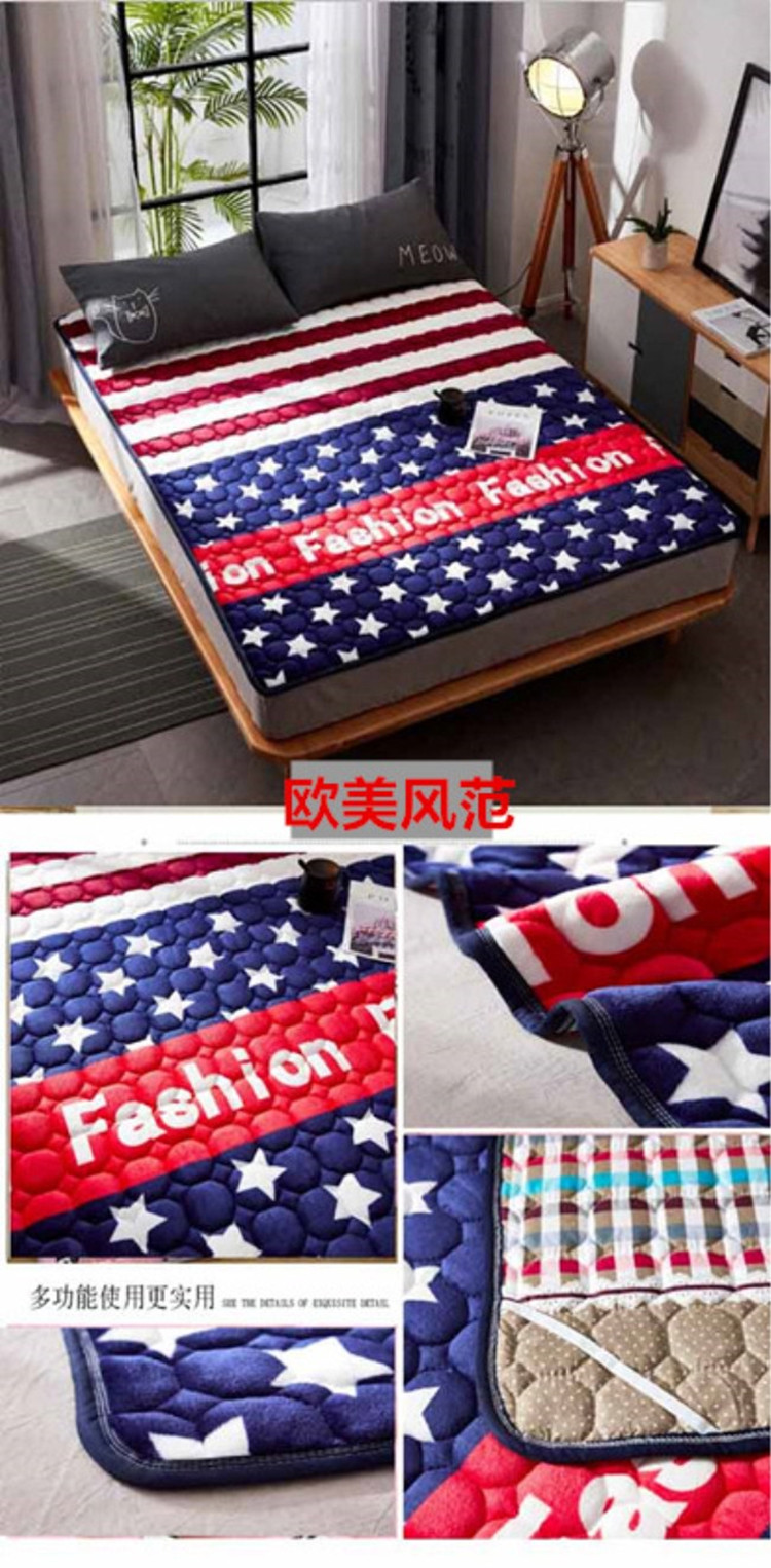 1.5M đôi flannel nệm nệm trẻ rửa 1.8 tatami ký túc xá sinh viên độc thân mùa đông 1,2m - Nệm nệm cao su