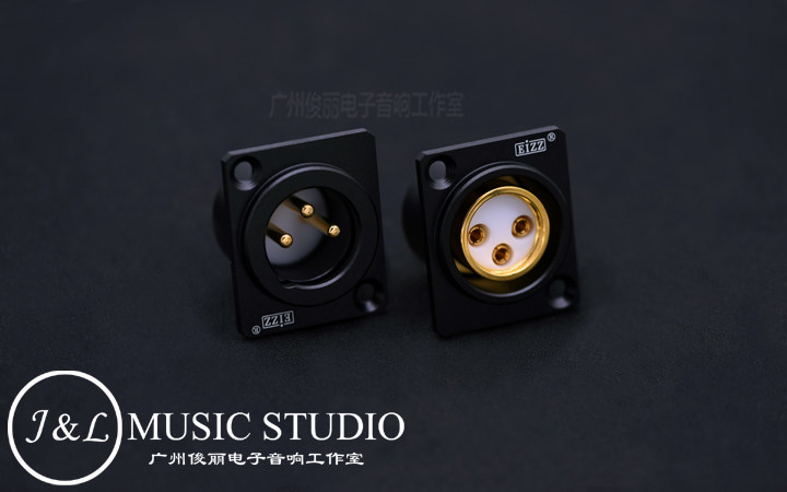 Original EIZZ Phosphor Bronze Gold Plated XRL Balance Mount XLR