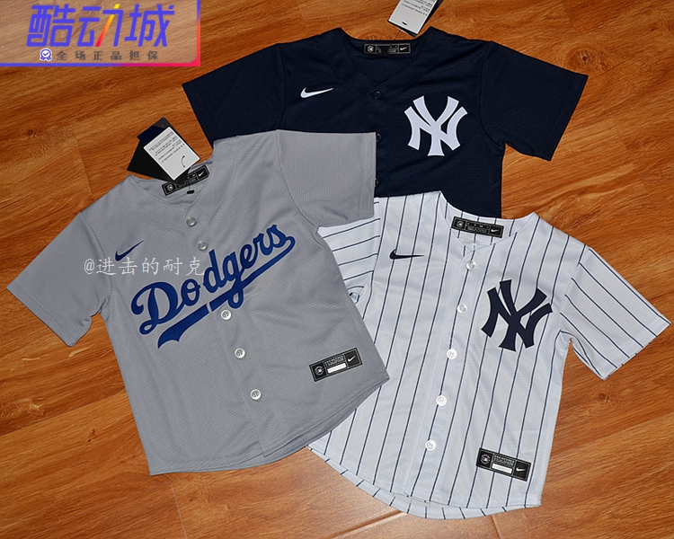 Nike New York Yankees Dodgers Kids and Youth Trendy Hip-Hop Loose Quick-Drying Jersey Short-Sleeved Baseball Jacket Nike New York Yankees Dodgers Kids and Youth Trendy Hip-Hop Loose Quick-Drying Jersey Short-Sleeved Baseball Jacket