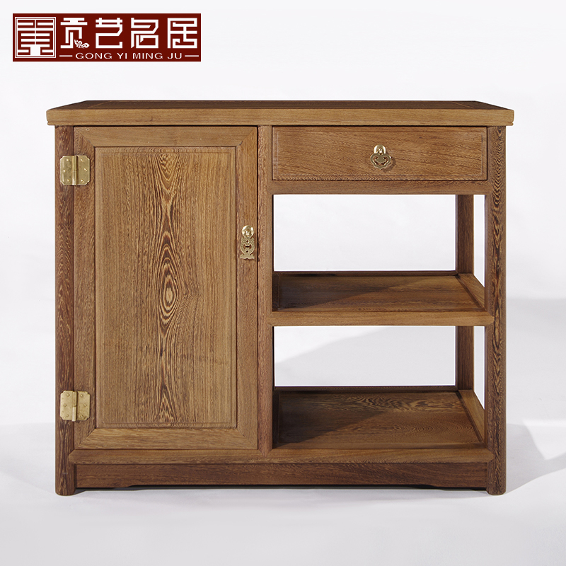 Redwood furniture chicken fin wooden dining side cabinet all solid wooden Chinese restaurant tea room multi-function tea locker