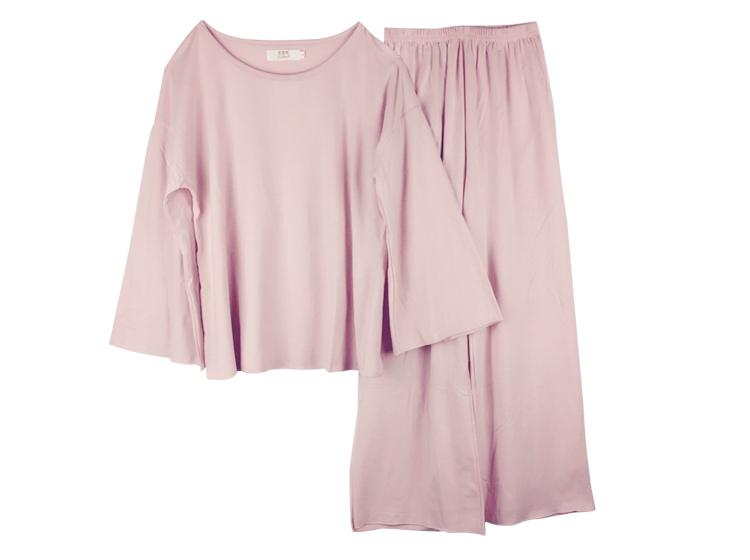 Phiên bản Hàn Quốc của đồ ngủ nữ mùa xuân và mùa thu cotton dài tay phục vụ nhà phù hợp với tay ngắn phần mỏng màu rắn lỏng dịch vụ nhà mùa hè nữ pijama nam trung niên