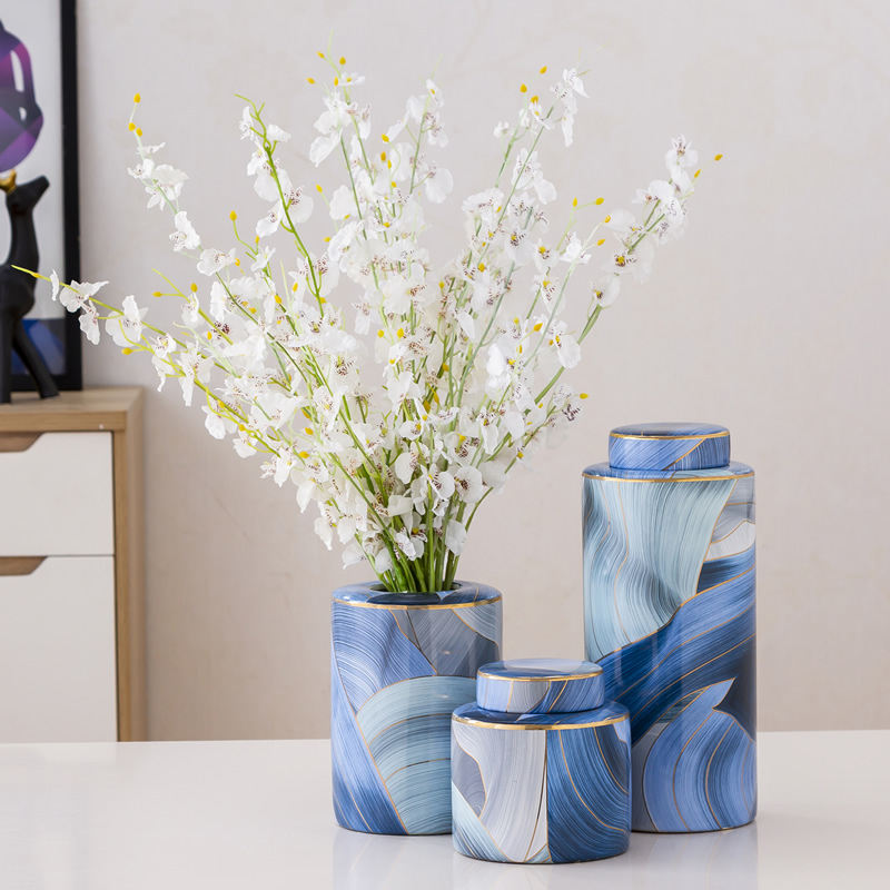 I and contracted ceramic vase light key-2 luxury furnishing articles dried flowers flower arrangement sitting room decoration ideas the abstract household table decoration