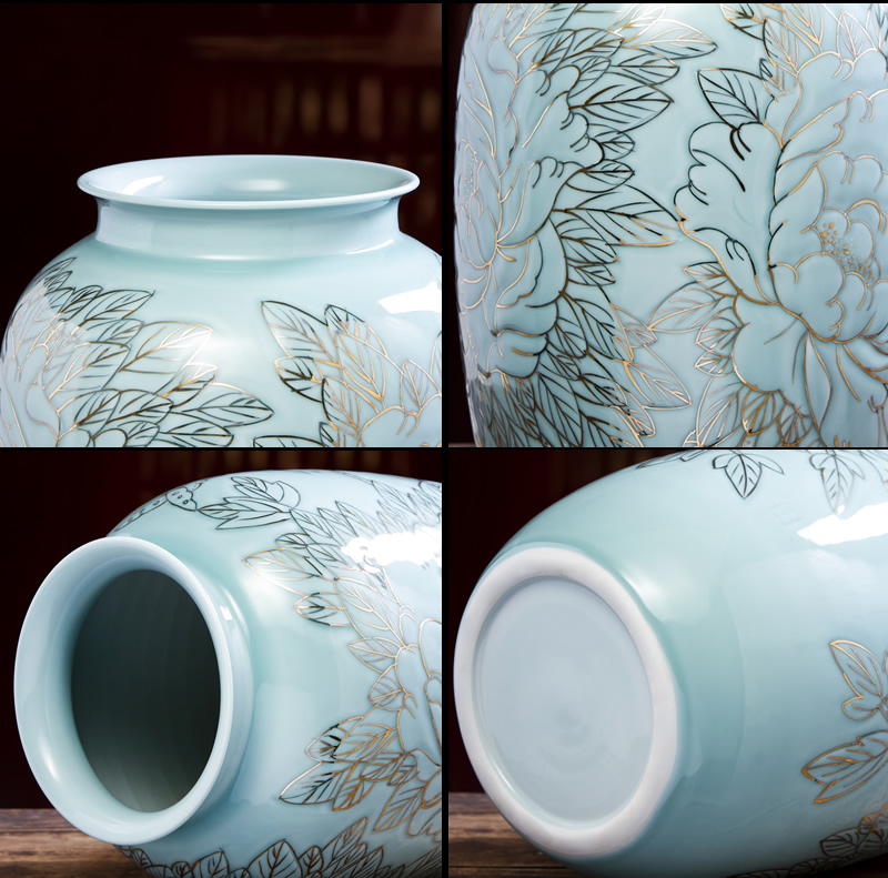 Jingdezhen porcelain vase big master hand paint new Chinese style ceramic rich ancient frame household act the role ofing is tasted furnishing articles to the living room