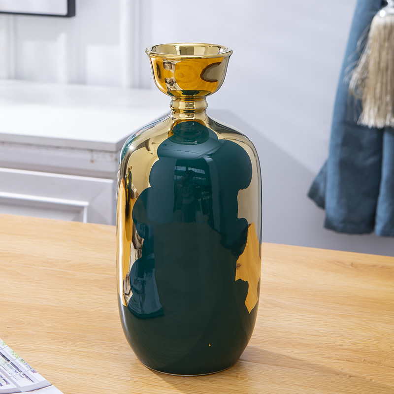 American ceramic vase light furnishing articles of key-2 luxury living room dry flower arranging flowers European household table decorations example room decoration
