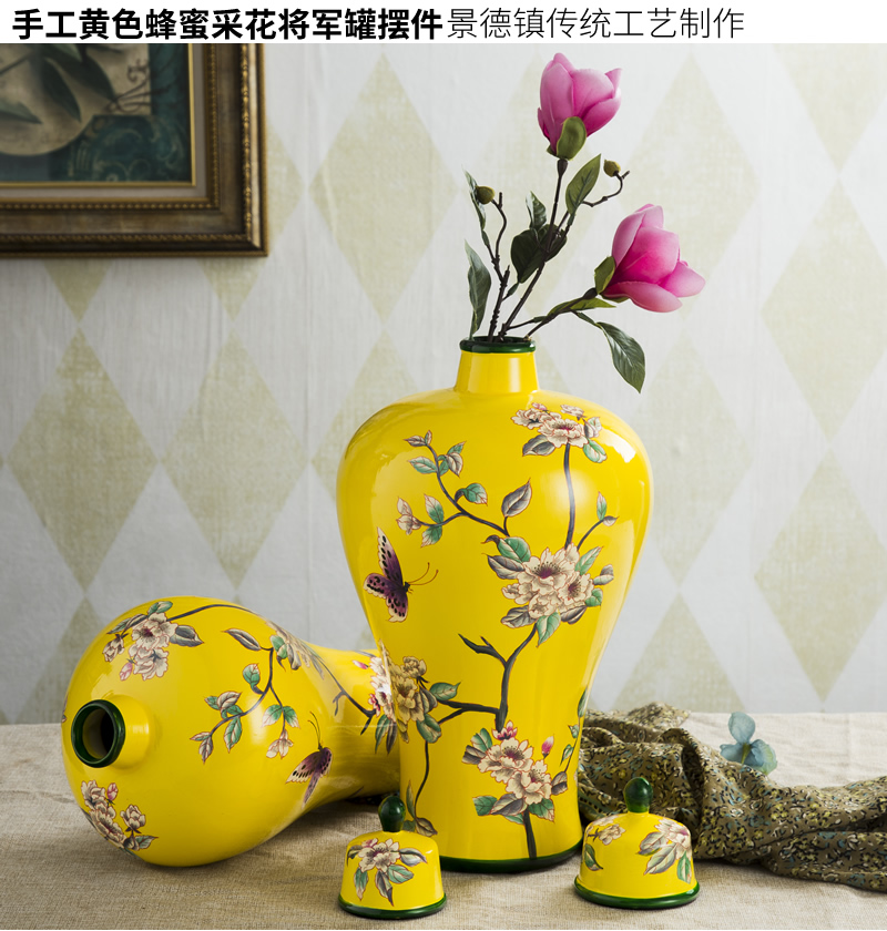 The General idea of Europe type style pot pottery vase furnishing articles American country soft adornment household living room table flower arrangement