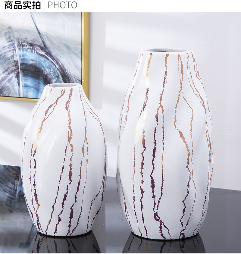 American ceramic vase furnishing articles light simulation TV ark, I household dried flowers flower arrangement table sitting room key-2 luxury decoration