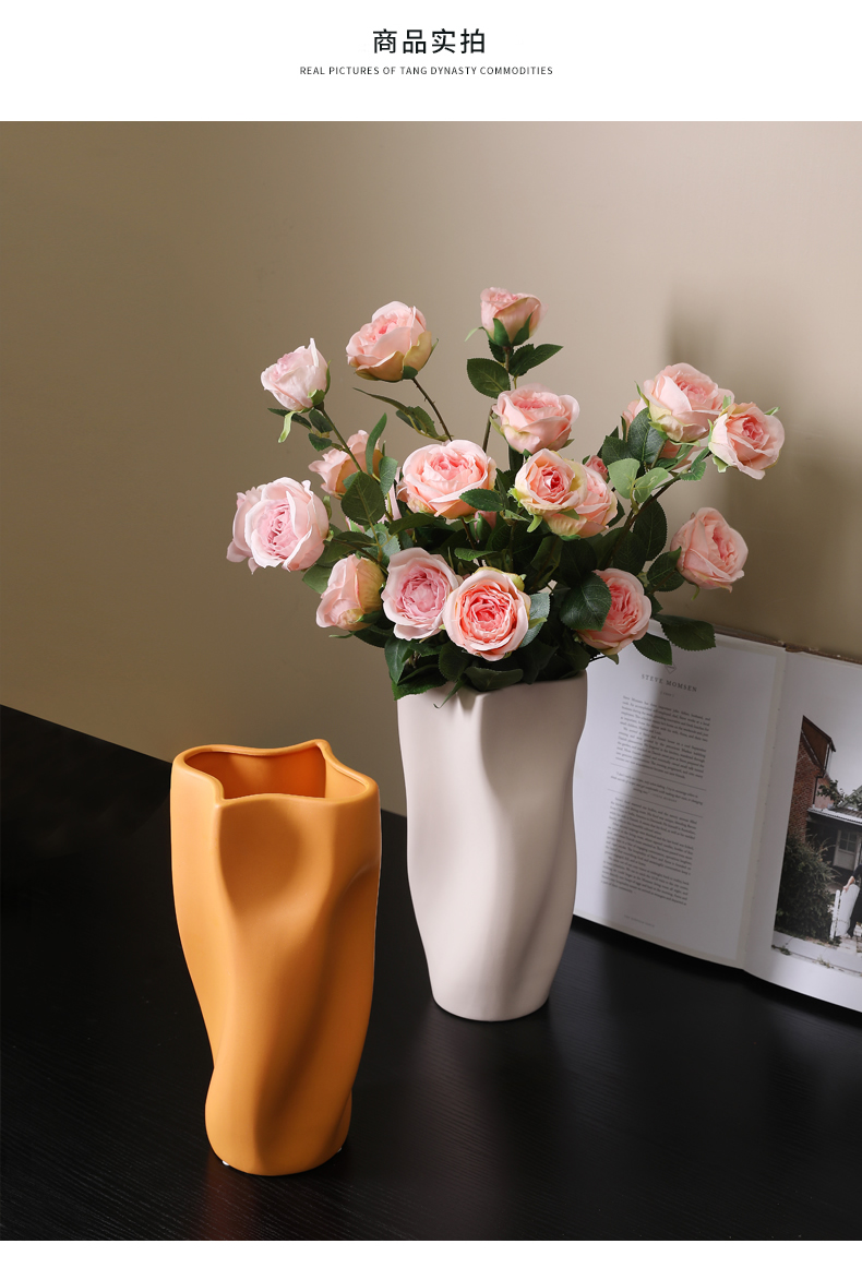 Modern Nordic creative ceramic vase furnishing articles contracted sitting room flower arranging aqua dried flower table for household decoration
