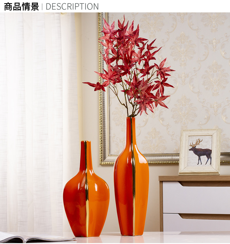 European ceramic vase light key-2 luxury furnishing articles sitting room porch TV ark, dried flowers, flower arrangement Nordic table home decoration