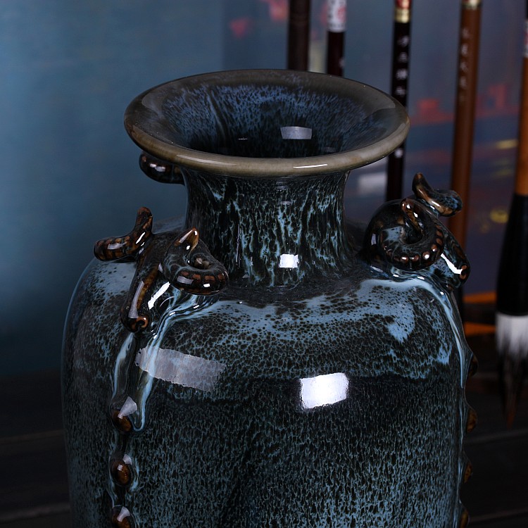 Three Yang kaitai, jingdezhen ceramics up rich ancient frame vase Chinese style restoring ancient ways sitting room adornment handicraft furnishing articles