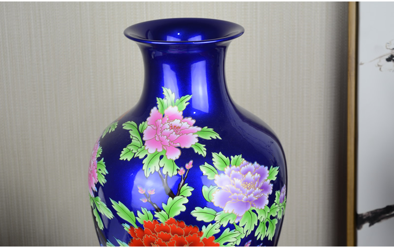 Jingdezhen ceramics glaze crystal vase flower arranging flowers, sitting room, the new Chinese style household adornment handicraft furnishing articles