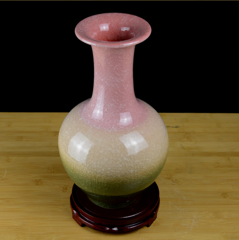 Chinese style restoring ancient ways of jingdezhen ceramics color crack glaze vase sitting room dry flower arranging flowers home furnishing articles