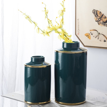 Jingdezhen ceramic vase decoration living room European simple Nordic style dried flower arrangement home soft decoration