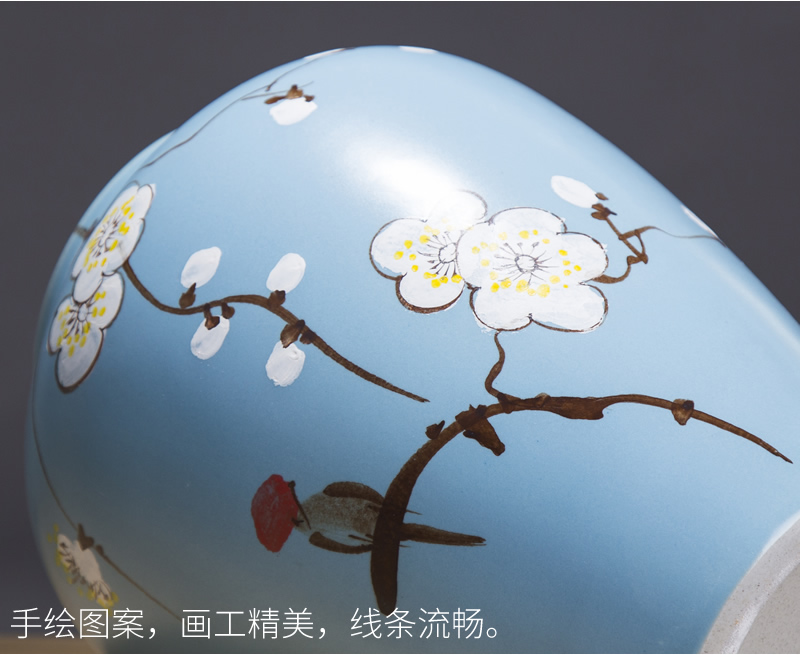 Jingdezhen ceramic modern new Chinese style flower vase living room TV wine porch home furnishing articles