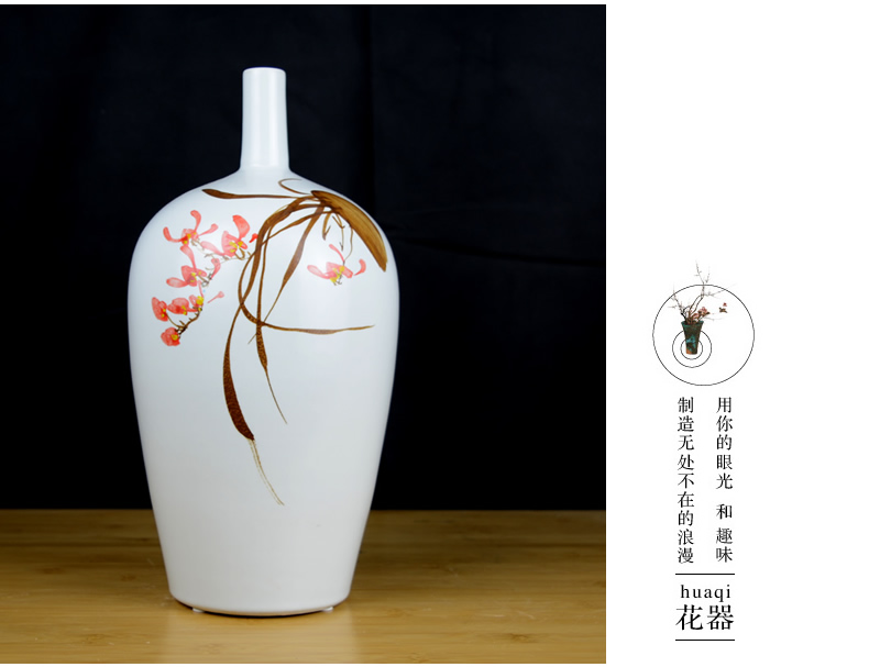 Jingdezhen ceramics hand - made modern new Chinese vase flower arrangement sitting room home furnishing articles on your table