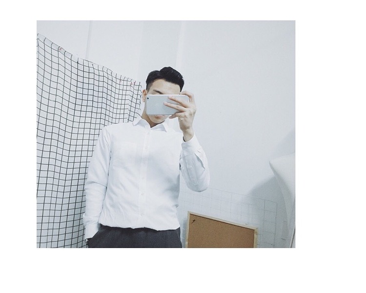 MD / 2018 xuân mới áo sơ mi dài tay màu trắng sạch sẽ Áo sơ mi BF Hàn Quốc kinh doanh Áo sơ mi nam mỏng áo sơ mi trắng