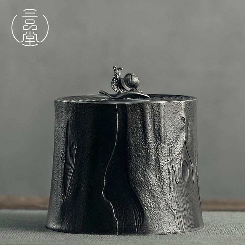 Three Pint Chapel Pure Tin Tea Leaf Jars Tin Jar Retro Home Big Seal Storage Tea Jar Gift Box Installed Tin Tea Barrel