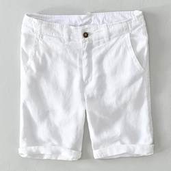ໂສ້ງຂາສັ້ນ linen ກາງແຈ້ງຂອງຜູ້ຊາຍໃນລະດູຮ້ອນນອກຂອງຜ້າຝ້າຍວ່າງ trendy ແລະ linen ກາງເກງຫ້າໄຕມາດຂອງຜູ້ຊາຍ versatile ສະດວກສະບາຍຫາດຊາຍ ice silk pants ຍາວກາງ