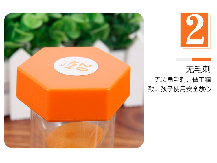 Đồng hồ cát chống rơi lục giác 5/10/15/20/30/45 phút hẹn giờ trang trí trường mẫu giáo cho trẻ mẫu giáo