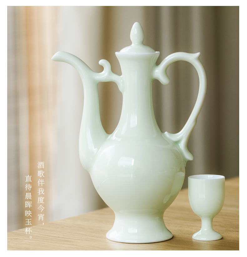 Ceramic retro glasses suit wine liquor points creative hip Chinese small household gift boxes a small handleless wine cup of wine
