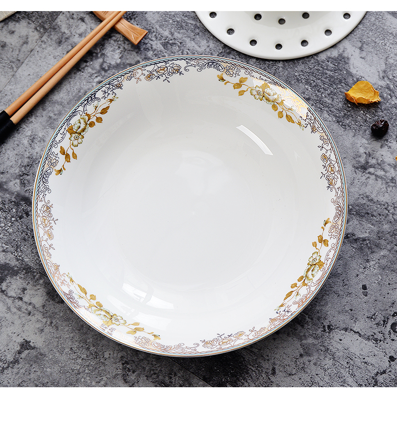 Pure white ipads China dish home large soup dumplings plate double drop white creative ceramic dumpling dish