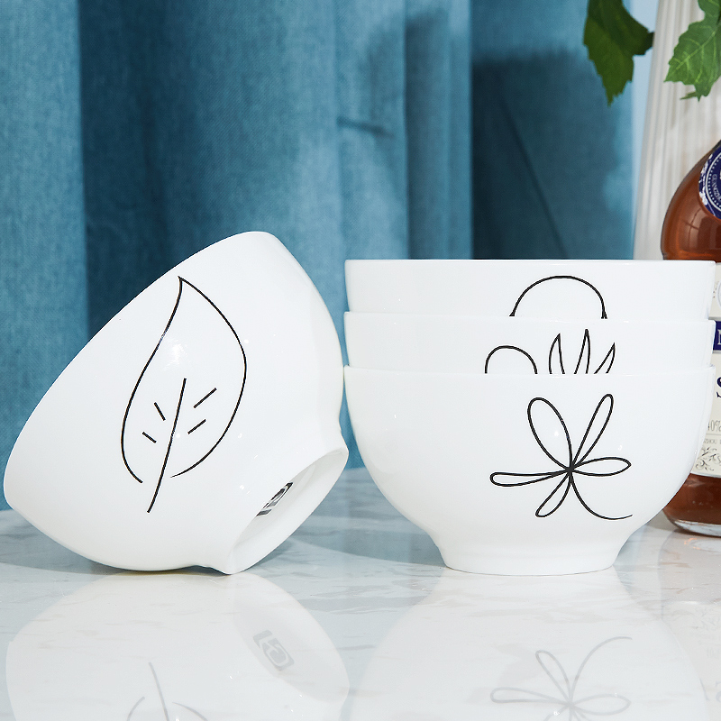 Tangshan ipads China tableware monogatari spoon, soup bowl microwave rice bowl size ceramic bowl creative choice suits for