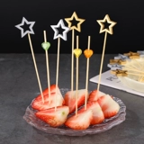 Высококачественные наборы для фруктов, одноразовые бытовые легкие роскошные вилки для фруктов, бамбуковые зубочистки, креативные наборы для искусства звезд интернет-знаменитостей.