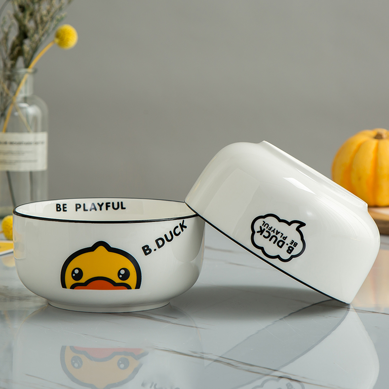 Yellow duck American fashion and move more tableware ceramic bowl household bowl of nice plate of creative dishes for dinner